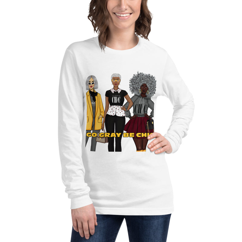 Women's GGBC Fashion Girls Unisex Long Sleeve Tee