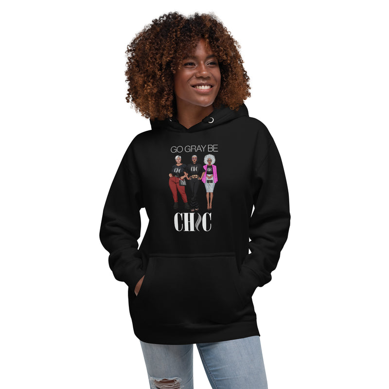 Fashion GRAY Girl Unisex Hoodie w/girlfriends