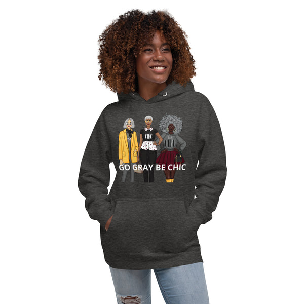 Gray Hair Fashion Girl Unisex Hoodie