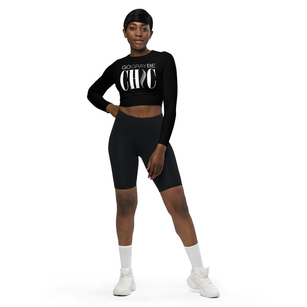 The Go Gray Be CHIC Recycled long-sleeve crop top
