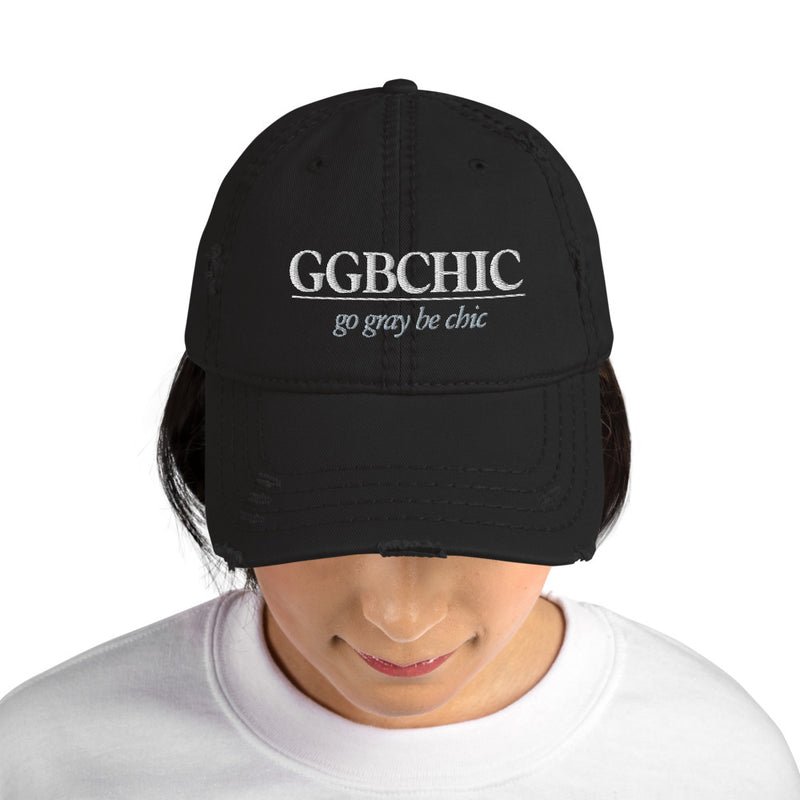 Go Grey Be Chic Distressed Hat