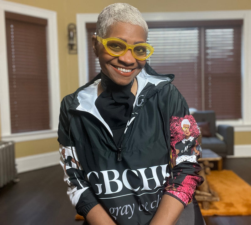 The ALL OVER GGBC PRINT Cropped Windbreaker