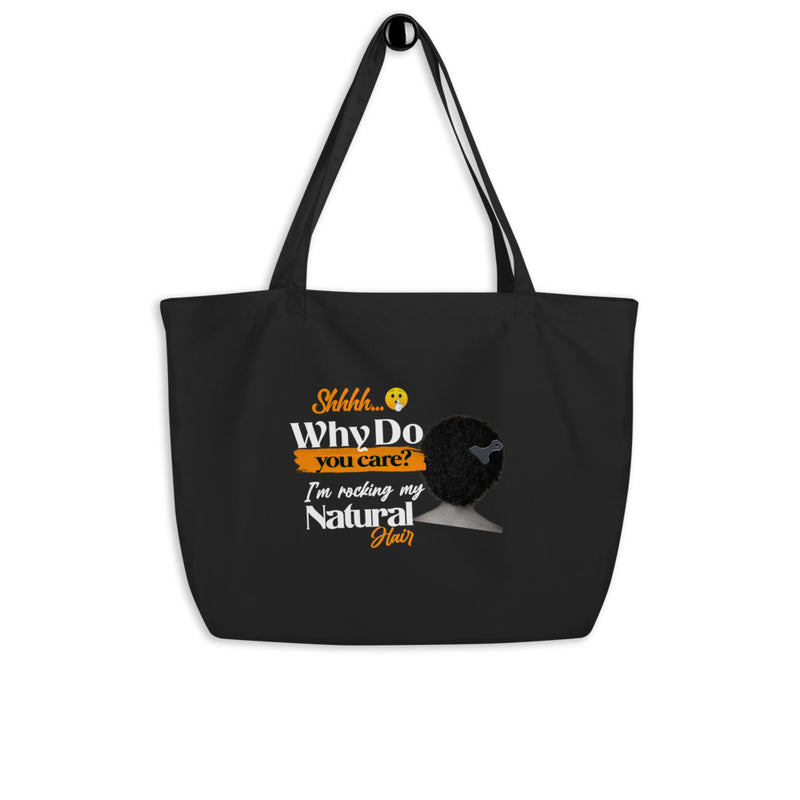 No More Natural Hair Rules At Work Large organic tote bag