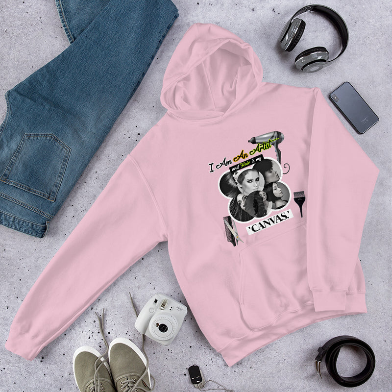 I am an Artist and Hair is My Canvas, Unisex Hoodie