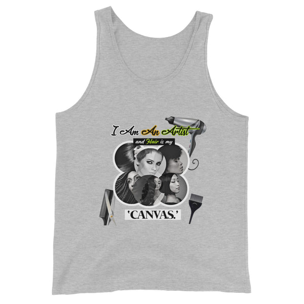 I am An Artist and Hair is My Canvas, Unisex Tank Top