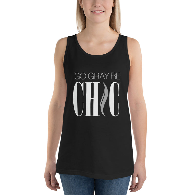 Go Gray Be CHIC Unisex Tank Top