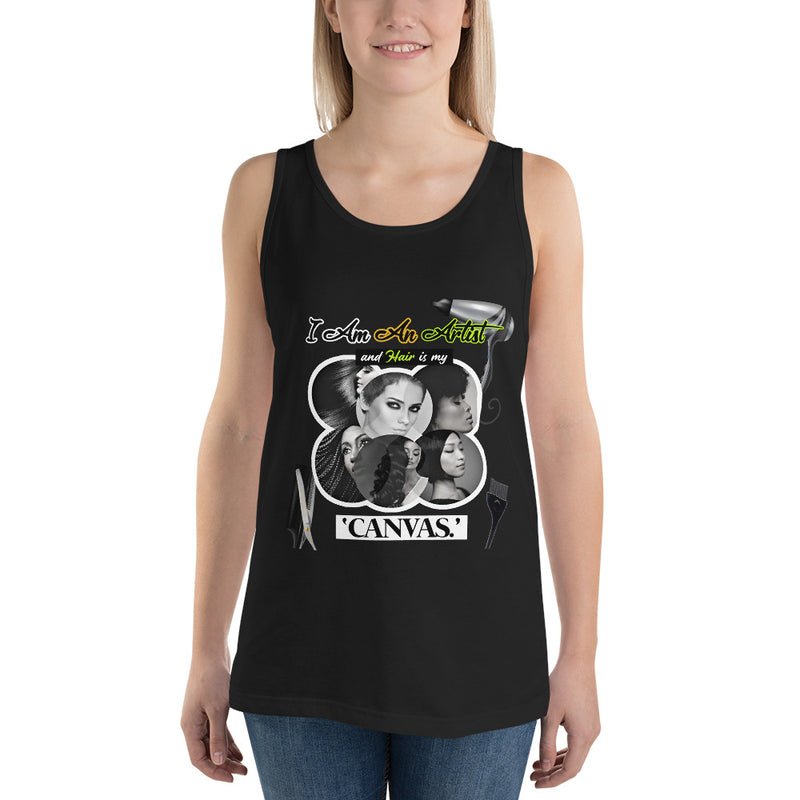 I am An Artist and Hair is My Canvas, Unisex Tank Top