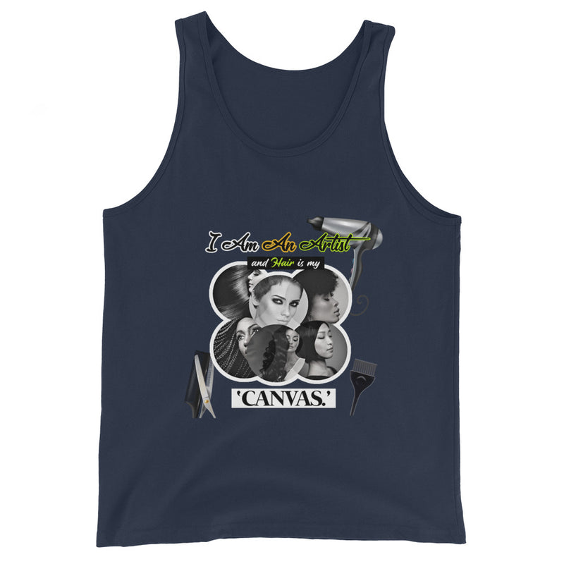 I am An Artist and Hair is My Canvas, Unisex Tank Top