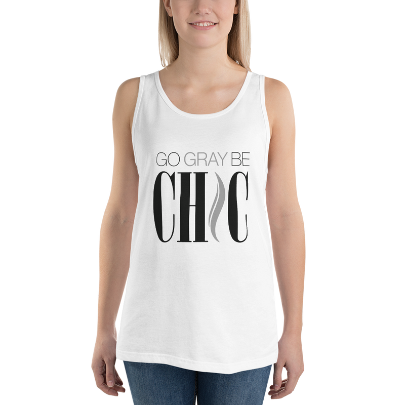 Go Gray Be CHIC Unisex Tank Top