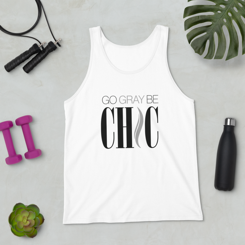 Go Gray Be CHIC Unisex Tank Top