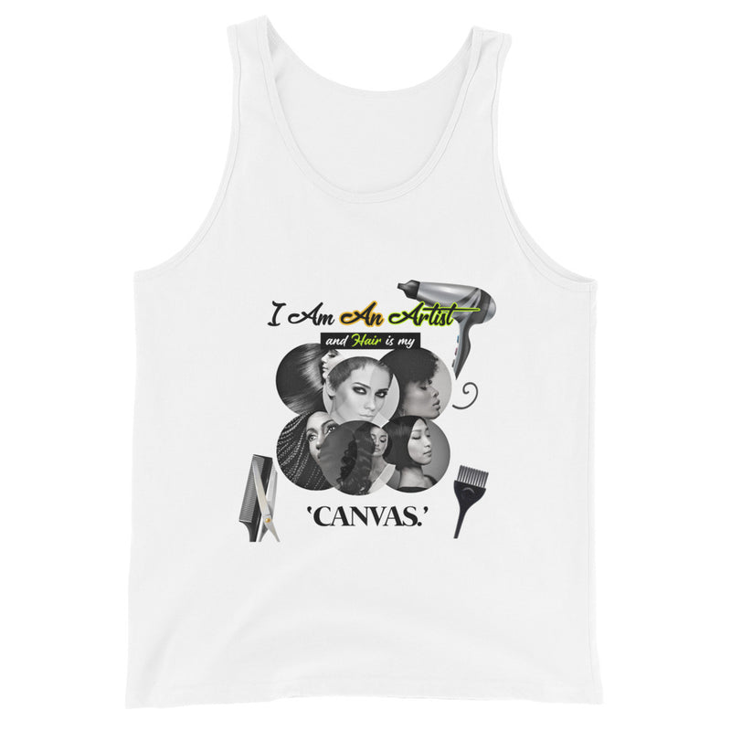 I am An Artist and Hair is My Canvas, Unisex Tank Top
