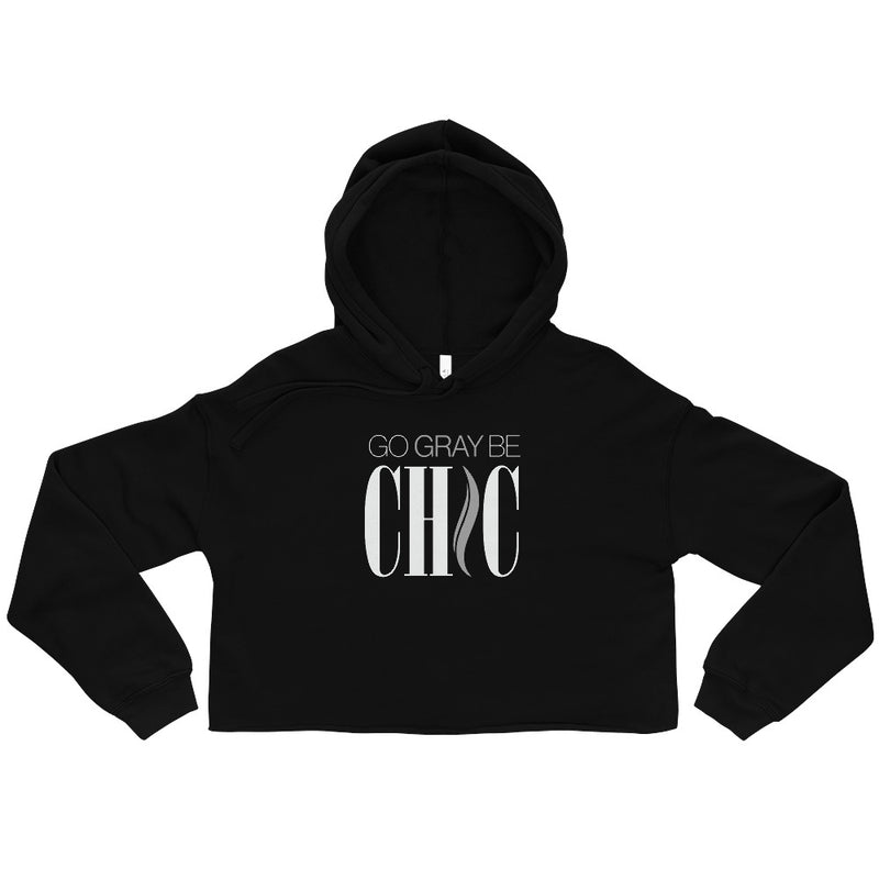 The Go Gray Be CHIC Crop Hoodie