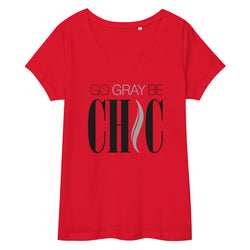 The GGBC Women’s fitted v-neck t-shirt